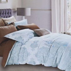 Йорик (голубое) постельное белье из сатина 4 наволочки