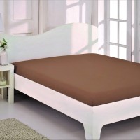Простынь трикотажная (беж) 160х200+30см на резинке